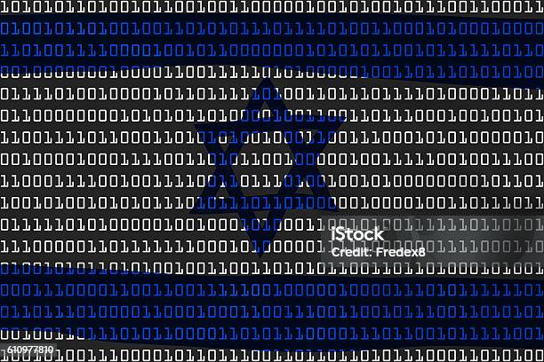 Israeli Technology Concept Flag Of Israel In Binary Code Stock Photo - Download Image Now