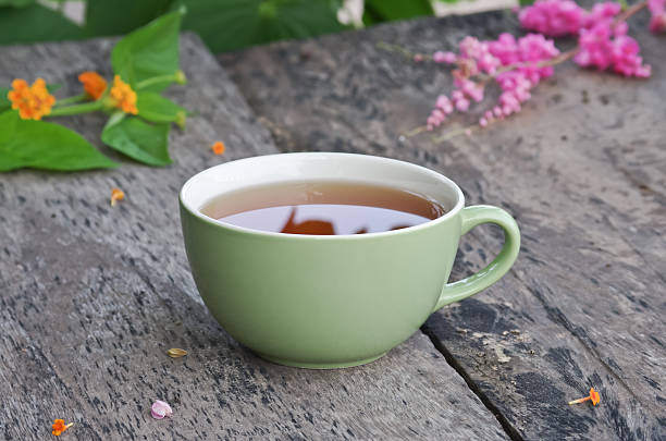 istock flowers tea in garden 610980074