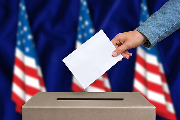 istock Election in USA - voting at the ballot box 610980146