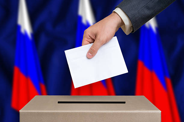 istock Election in Russia - voting at the ballot box 610980230