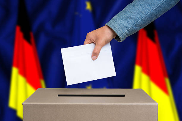 istock Referendum in Germany - voting at the ballot box 610980368