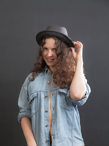 istock girl in a black hat 610982680