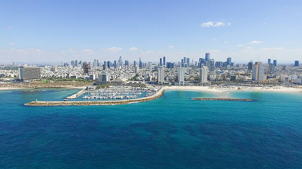 istock Tel Aviv skyline - Aerial photo 610982996