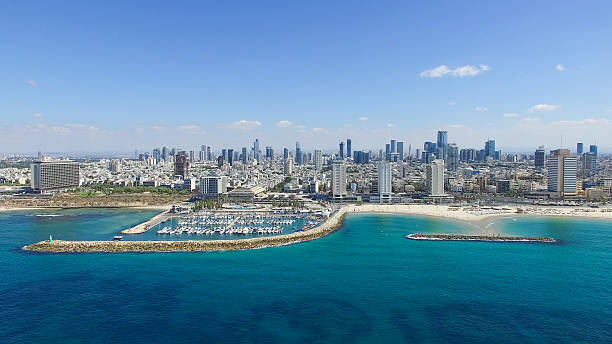 istock Tel Aviv skyline - Aerial photo 610983014