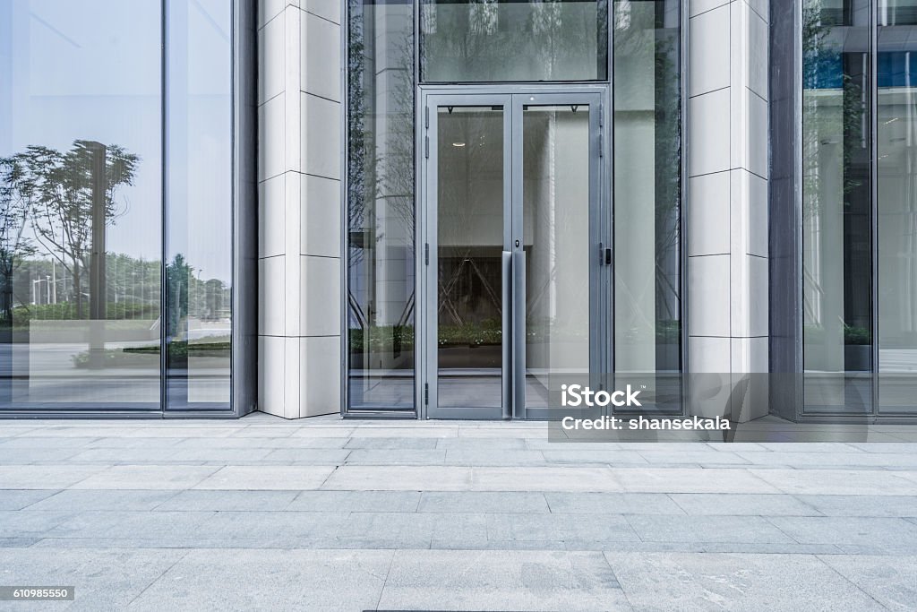 modern building outdoors Door Stock Photo