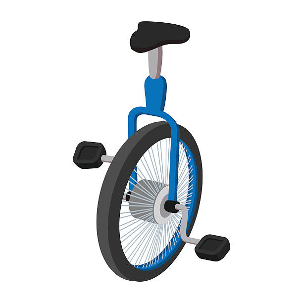 ilustrações de stock, clip art, desenhos animados e ícones de unicycle, one wheel bicycle cartoon - unicycling unicycle cartoon balance