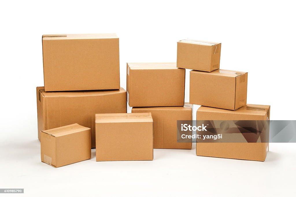 cardboard Carton box Box - Container Stock Photo