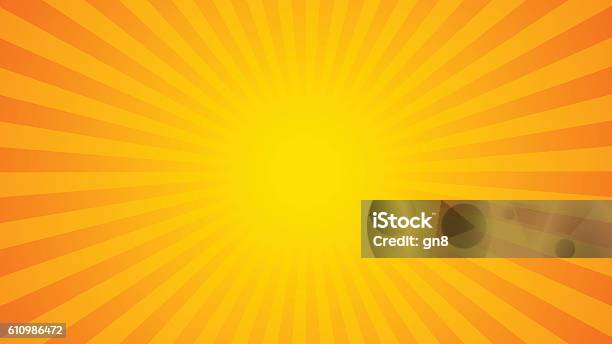 Bright Rays Background Stock Illustration - Download Image Now - Backgrounds, Sun, Sunbeam