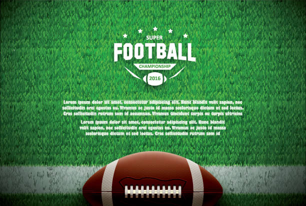 illustrazioni stock, clip art, cartoni animati e icone di tendenza di american football vista dall'alto sul campo verde - bruno arena