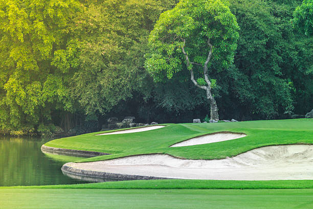 istock Sand bunkers on the golf course, Thailand 610988352