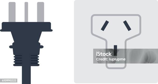 Electrical Outlet Plug Vector Illustration Stock Illustration ...