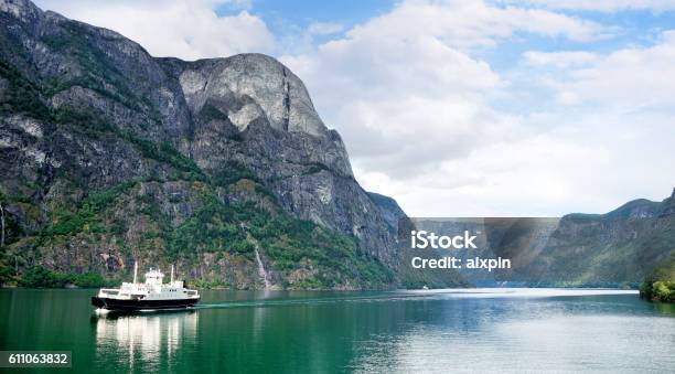 Nærøyfjord Norway Stock Photo - Download Image Now - Aurland, Canal, Canyon
