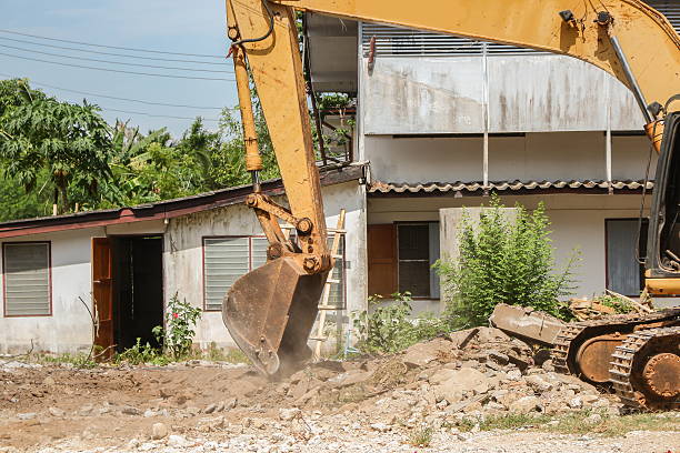 istock bucket Excavator. excavator destruction in Work outdoor 611066570