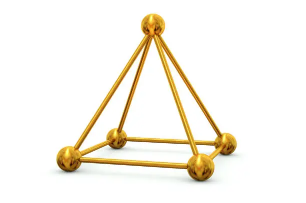 Photo of Sticks and beads rectangular pyramid