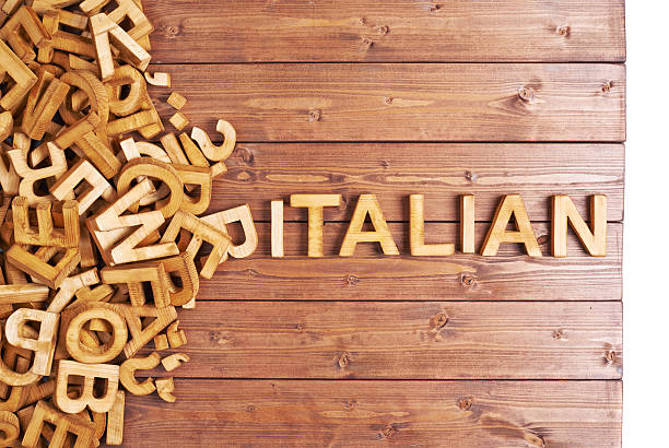 istock Word italian made with wooden letters 611074424