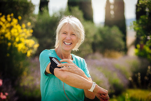 istock Got to have my music when exercising! 611075898