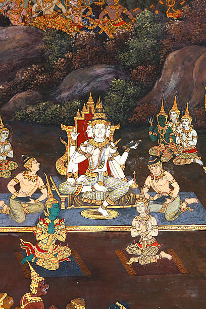 istock Traditional Thai painting art 611077538
