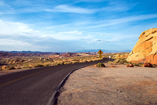 istock road through Rainbow vista in Valley of Fire State Park 611077654