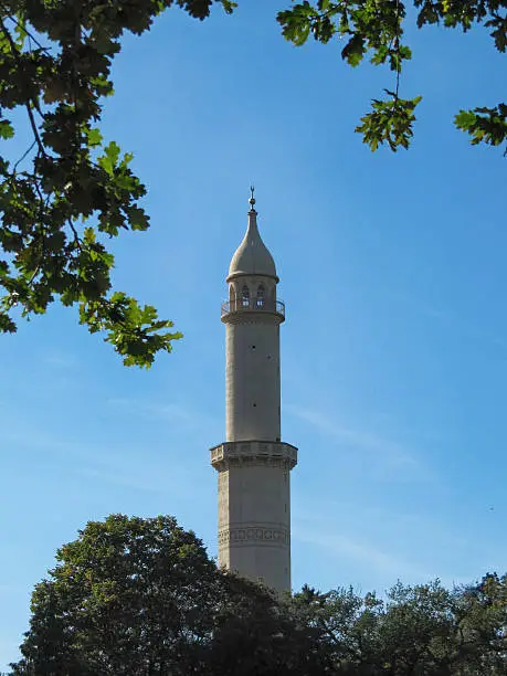 Moorish Minaret in the Lednice-Valtice Cultural Landscape Area, South Moravia, Czech Republic