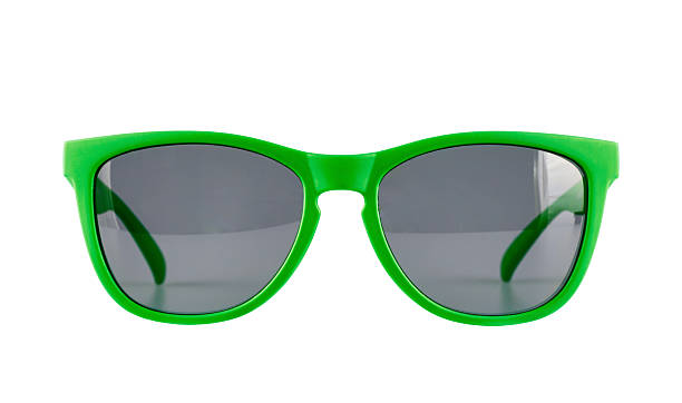 istock Green sun glasses isolated 611079166