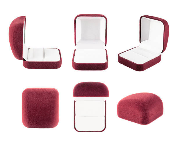 istock Velvet box for the ring isolated 611079226