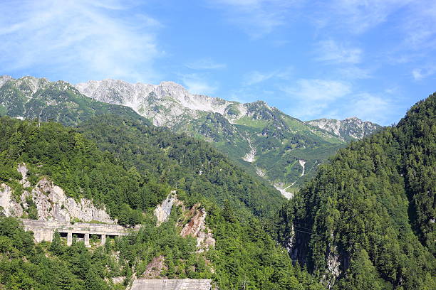 istock Mt.Tateyama from Kurobe dam in Japan 611081418