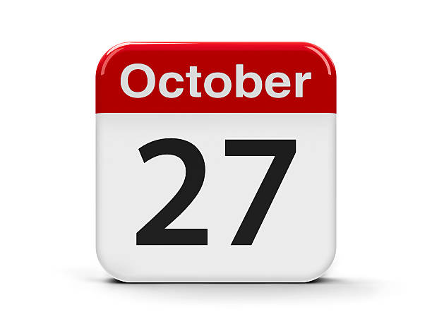 27. oktober - day calendar historic world event event stock-fotos und bilder