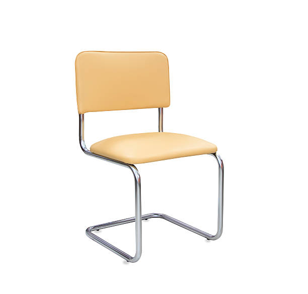 istock The office chair from beige leather. Isolated 611083046