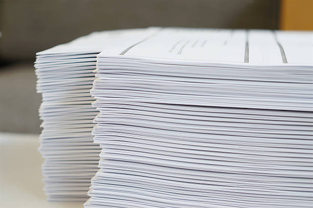 istock Printout on desk at office 611086308