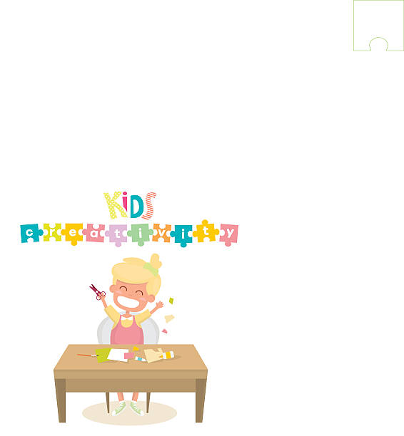 Kids Art-working process. Kids creativity vector illustration. Kids Art-working process. Kids creativity vector illustration. Boy keeps brush and pencil in hands. Backgrund for kids art lessons or school. melting girl stock illustrations