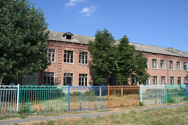 Beslan school memorial, where terrorist attack was in 2004 stock photo