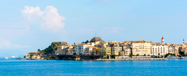 Corfu city, Greece panoramic