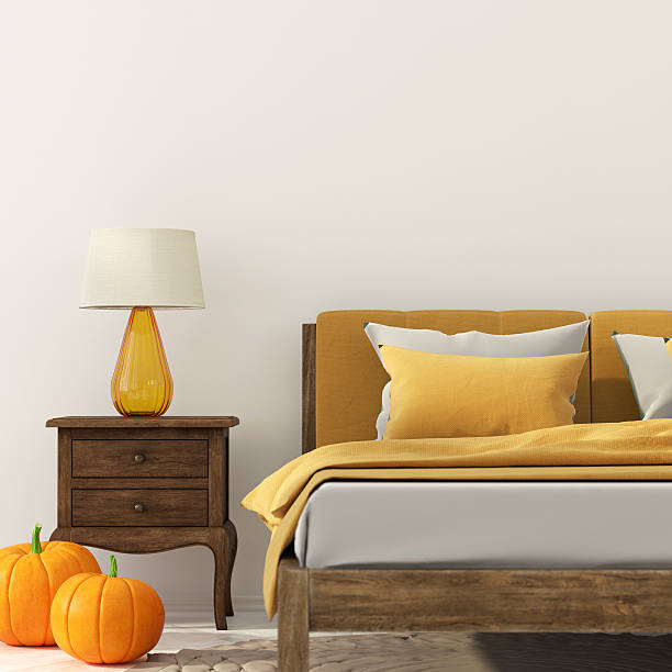 istock Bedroom with decoration for Halloween 611091762