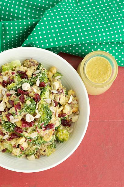 istock Broccoli salad with curry cashew sauce 611092676
