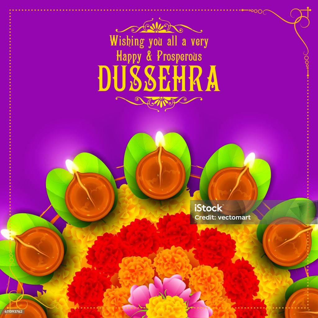 Sona patta für den Wunsch Happy Dussehra - Lizenzfrei Blatt - Pflanzenbestandteile Vektorgrafik