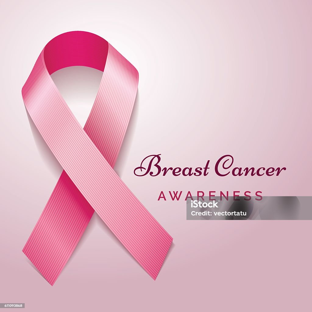 Breast cancer awareness poster Breast cancer awareness pink ribbon vector poster Breast Cancer Awareness Ribbon stock vector
