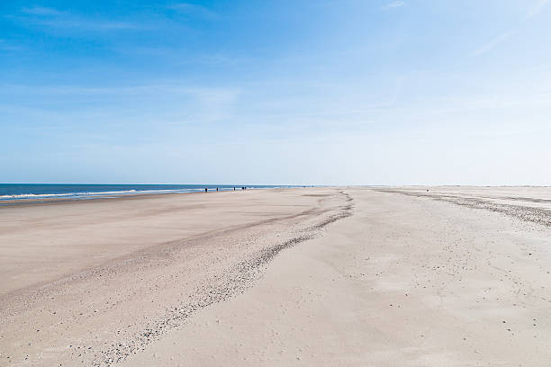 Sandy beach of Norderney stock photo