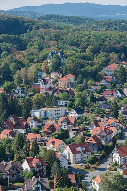 istock wernigerode with the hills in harz skyline 611095490