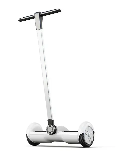 Segway with handle on white background. 3d rendering.