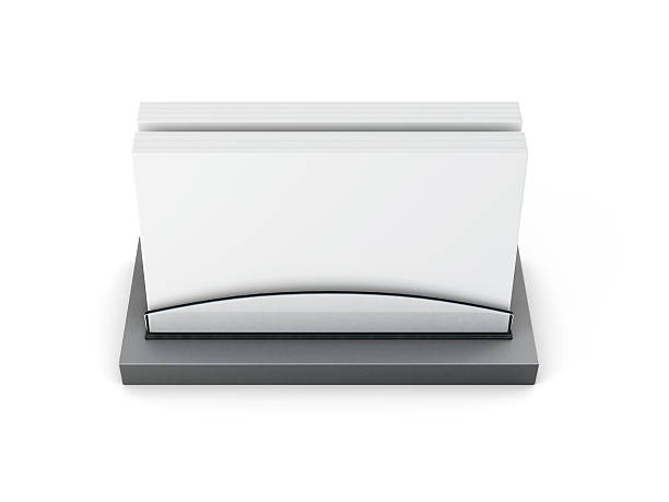 istock Business card holder isolated on white background. 3d rendering 611096654