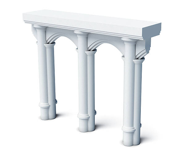 éléments architecturaux, colonnes, arcs, isolés sur dos blanc - macro column marble luxury photos et images de collection
