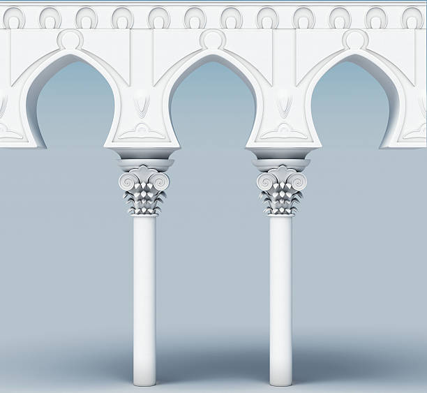 image de l’élément architectural. arche, aqueduc. rendu 3d - macro column marble luxury photos et images de collection
