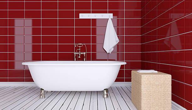 istock The minimalistic design of the bathroom. 3D Render 611101326