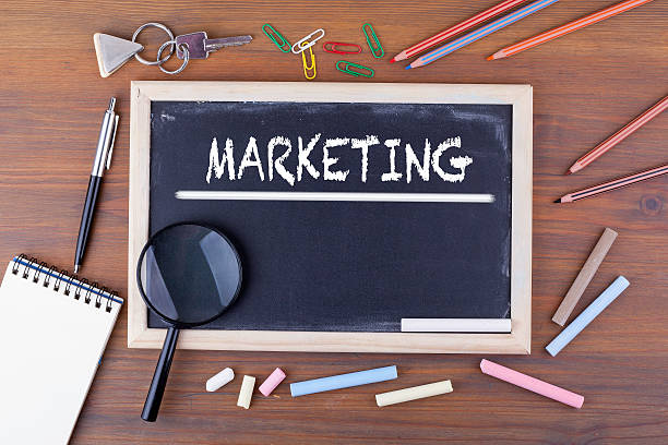 istock Marketing. Text on the chalk board. 611102190