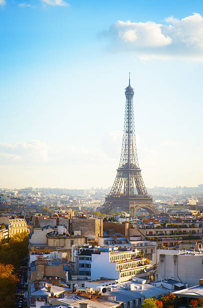 istock eiffel tour and Paris cityscape 611105466