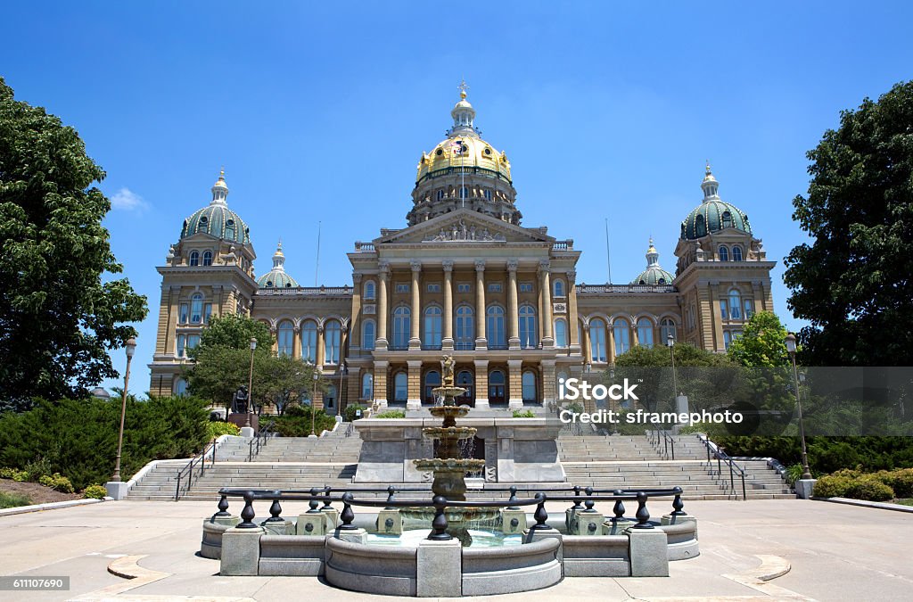 Iowa State Capitol Building Iowa State Capitol building is located in Des Moines, IA, USA. Iowa Stock Photo