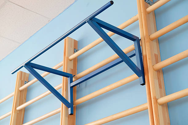 istock wall bar in a fitness hall 611107870