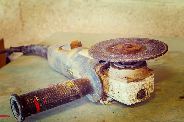 istock rusty grinder in vintage tone 611169860