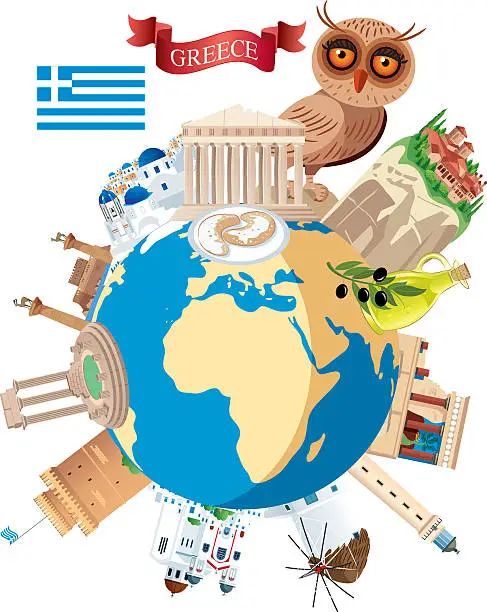 Vector illustration of Greece Travel
