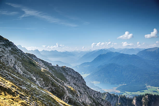 Blue mountain panorama stock photo